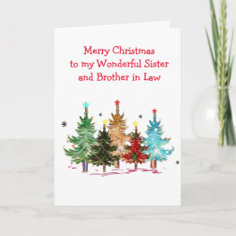 Sister and Brother in Law Christmas Greeting Card カード