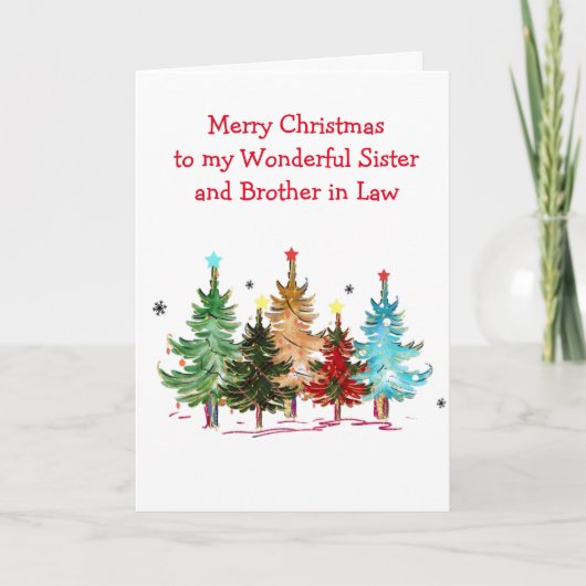 Sister and Brother in Law Christmas Greeting Card カード (正面)