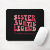Sister Auntie Legend Groovy Funny Cool Aunties Clu マウスパッド (マウス)