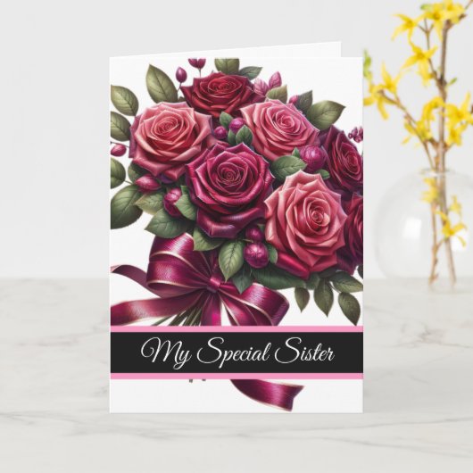 Sister Birthday Card カード (黄色い花)