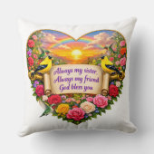 Sister Blessing Throw Pillow クッション (裏面)