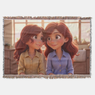 Sister Bond ~美しい姉妹のイラストアート~ スローブランケット