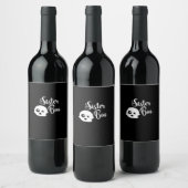 Sister Boo Halloween Classic Look ワインラベル (ボトル)