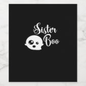 Sister Boo Halloween Classic Look ワインラベル (シングルラベル)