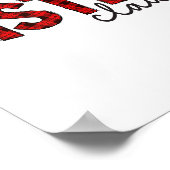 Sister Claus Xmas Christmas Red Plaid Pajama Famil ポスター (角)