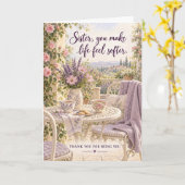 Sister Garden Tea Life Feels Softer Thank You カード (黄色い花)