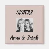 Sister Gift Magnet – Personalized with Names&Photo マグネット (正面)