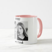Sister Gift Mug with Photo & Name – Pink Cup Style マグカップ (正面右)