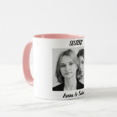Sister Gift Mug with Photo & Name – Pink Cup Style マグカップ (正面左)