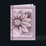 SISTER - Happy 50誕生日- LAVENDER Flower カード<br><div class="desc">柔らかいパステルの花とレースを持つこのカードは、あなたの妹のハッピーバースデーを願う甘い方法だ！彼女の名前と年齢を追加して、一種のカードとして…特別！私の誕生日カードの詳細を見るには、ザズルの検索ボックスに入れる：ジャクリナート誕生日</div>