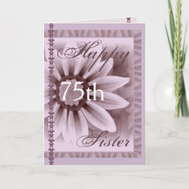SISTER - Happy 75誕生日- LAVENDER Flower カード