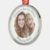 Sister-in-Law Besties Photo Gift メタルオーナメント (左)