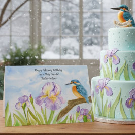 Sister-in-Law Happy February Birthday Kingfisher カード