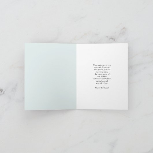 Sister-in-Law Happy March Birthday Blue Bird  カード (内部)