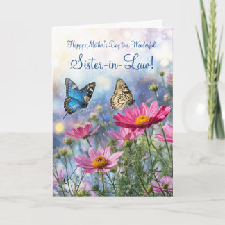 Sister in Law Mothers Day with Garden Flowers  カード