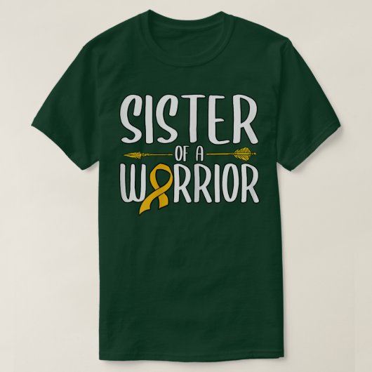 Sister Of A Warrior Childhood Cancer Awareness 350 Tシャツ (デザイン正面)