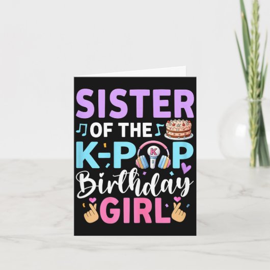 Sister of the k-pop birthday girl カード (正面)