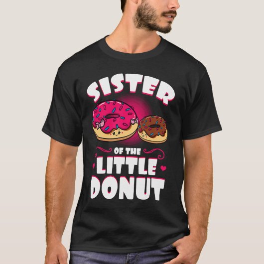 Sister Of The Little Donut Dessert Food Doughnut S Tシャツ (正面)