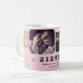 Sister Photo Collage – Different Ages, One Heart コーヒーマグカップ (正面左)