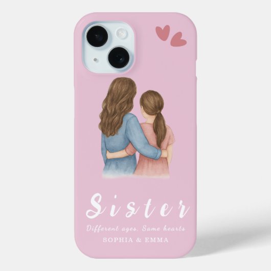 Sister Photo Collage – iPhone 15 Case Gift Case-Mate iPhoneケース (裏面)