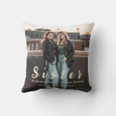 Sister Photo Collage Pillow – Same Hearts Always クッション (裏面)