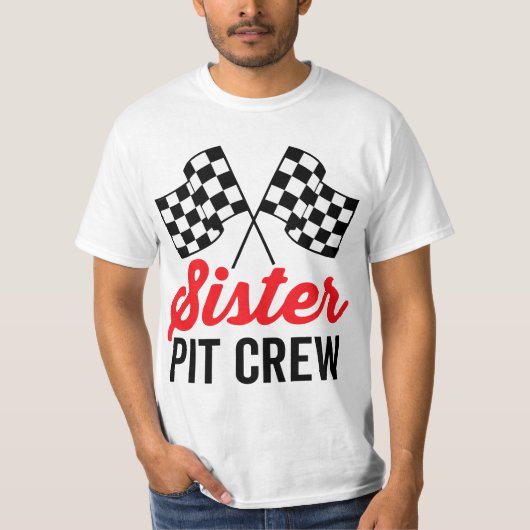 Sister Pit Crew for Racing Party Costume  Tシャツ (正面)