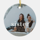 Sister | Sentimental Photo Keepsake Christmas セラミックオーナメント (正面)