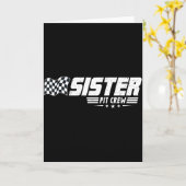 Sister T Crew Race Car Birthday Family Racing  カード (黄色い花)