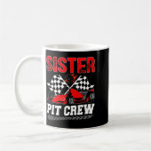Sister T Crew Racing Family Race Car Birthday Boy コーヒーマグカップ (左)