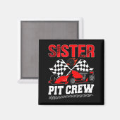 Sister T Crew Racing Family Race Car Birthday Boy  マグネット (正面/裏面)