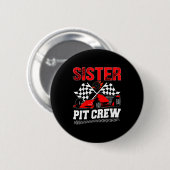 Sister T Crew Racing Family Race Car Birthday Boy  缶バッジ (正面&裏面)