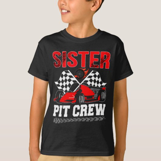 Sister T Crew Racing Family Race Car Birthday Boy  Tシャツ (正面)