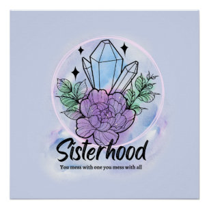 Sisterhood呪文：魔法の力を与えるデザイン ポスター