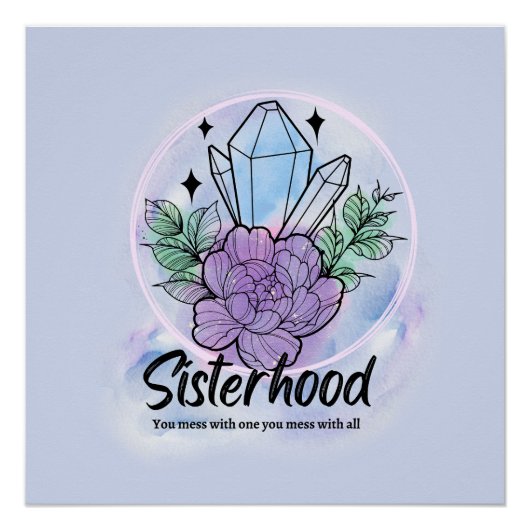 Sisterhood呪文:魔法の力を与えるデザイン ポスター (正面)