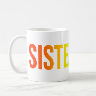SISTERHOOD ワードマーク マグカップ レインボー