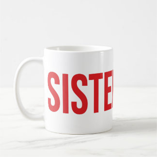 SISTERHOOD ワードマーク マグカップ レッド