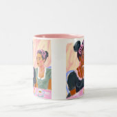 Sisterhood Over Tea Time Mug ツートーンマグカップ (中央)
