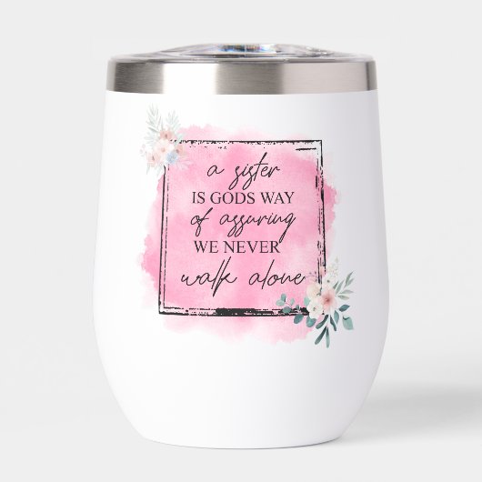 Sisterhood Tumbler with Floral Grace (正面)