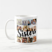 SISTERS、お名前入りフォトコラージュ シスターズギフト コーヒーマグカップ (左)