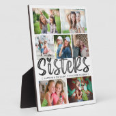 SISTERS モダン 7フォトコラージュホワイパーソナライズされたト フォトプラーク (側面)