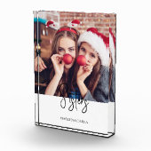 Sisters モダン Christmas Photo フォトブロック (右)