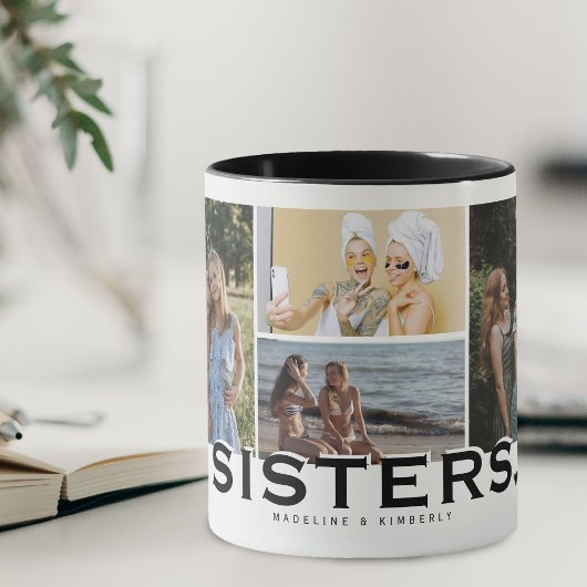 SISTERS 8 写真コラージュ モダンギフト マグカップ