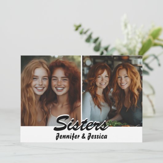 Sisters Birthday Card with Photo and Poem  (スタンド正面)