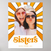 Sisters | Boho Retro Sun and Photo ポスター (正面)
