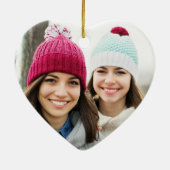 Sisters Connected At Heart Photo Keepsake Rose セラミックオーナメント (裏面)