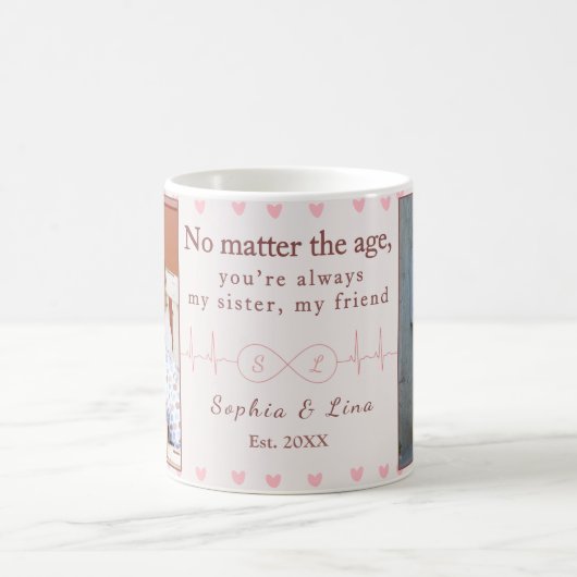 Sisters Custom Photo Mug – Personalized Gift コーヒーマグカップ (中央)