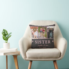 Sisters Custom Photo Pillow – Personalized Gift クッション