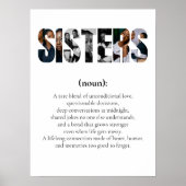 SISTERS Definition Poster – Unique Gift for Her ポスター (正面)