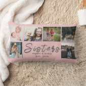 Sisters Forever – 6 Photo Custom Throw Pillow ランバークッション (ブランケット)