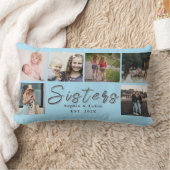 Sisters Forever – 6 Photo Custom Throw Pillow ランバークッション (ブランケット)